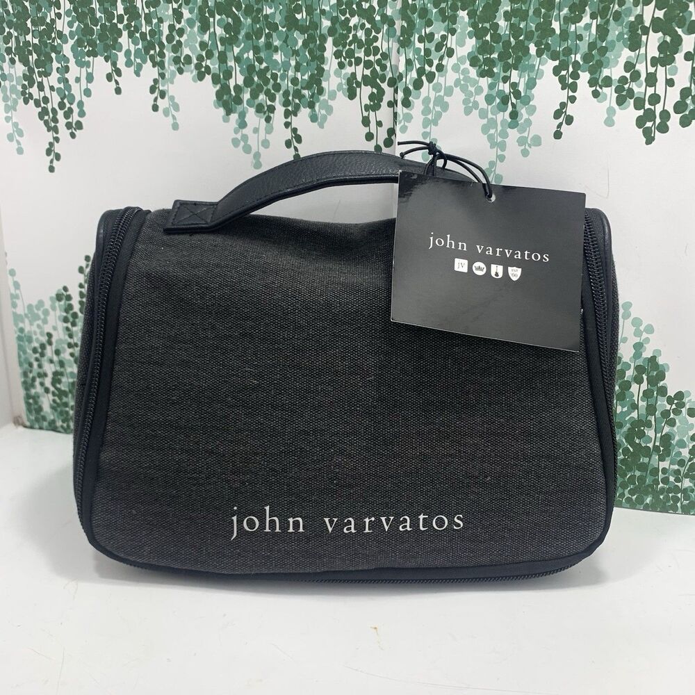 John Varvatos NWT Toiletry Shaving Travel Shower Zippered Bag Pouch